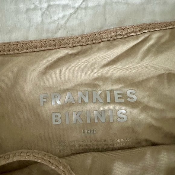 Frankies Bikinis Tan Sparkly Bikini Set - Picture 4 of 4